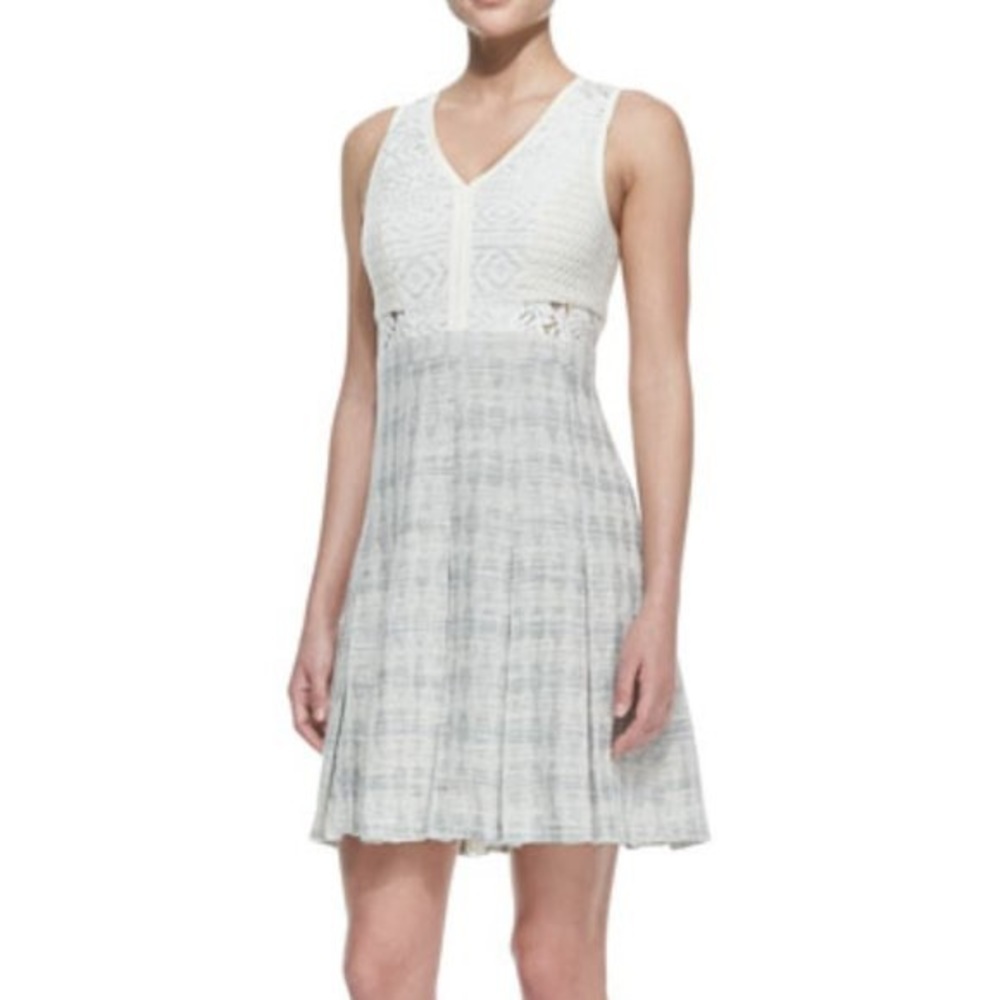 Rebecca Taylor 6 Tweed Lace Plated Dress